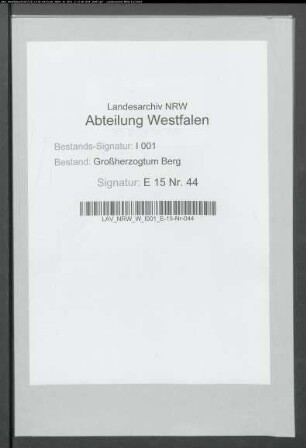 Aktivkapitalien der Rentei Oelde, deren Delitoren im Königreich Westfalen wohnen