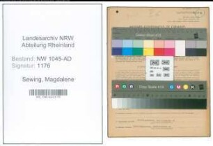 Entnazifizierung Magdalene Sewing , geb. 20.05.1898 ()