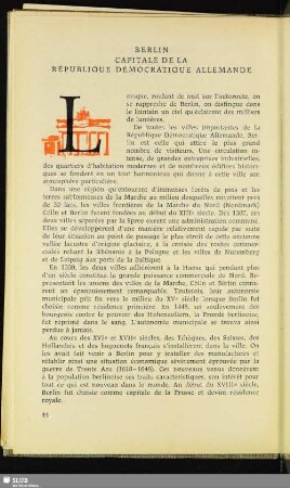 Berlin – Capitale De La République Démocratique Allemande