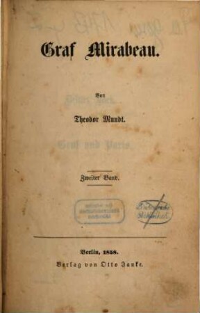 Graf Mirabeau : Von Theodor Mundt, 2