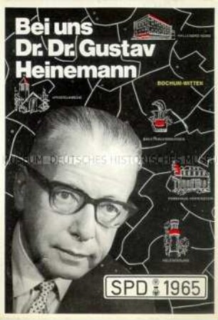 Wahlwerbung der SPD mit Gustav Heinemann