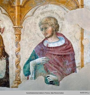 Madonna mit Kind, dem Heiligen Nikolaus, dem Heiligen Hippolyt und der Heiligen Dreifaltigkeit : Der Heilige Hippolytus