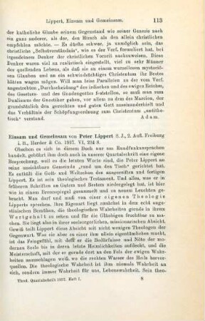 113-117 [Rezension] Lippert, Peter, Einsam und gemeinsam