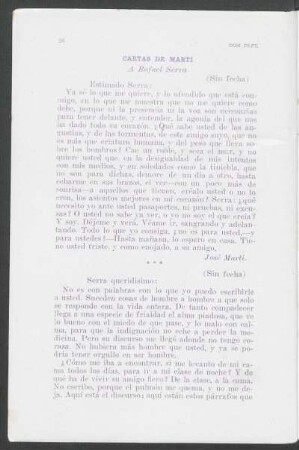 Cartas de Martí - A Rafael Serra