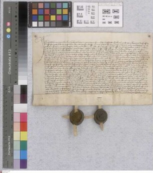 Nieder-Klingen: Hans Sura v. Obert .... und seine Frau Katharina v. Syne übergeben Hans Schelman v. Bergen ihren Hof zu Nieder-Klingen mit allen N...