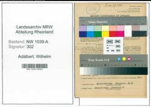 Entnazifizierung Wilhelm Adalbert , geb. 06.05.1909 (Friseur)