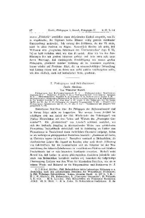 Pädagogen und Schulmänner : zweite Abteilung ; [Perioden und Personen]