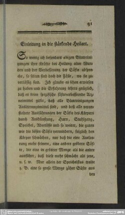 Einleitung in die stärkende Heilart