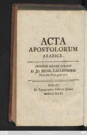 Acta Apostolorum Arabice