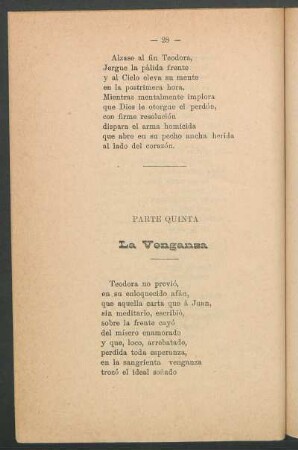 Parte quinta - La venganza