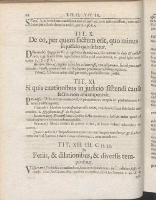 Tit. XI. Si quis cautionibus in judicio sistendi causa factis non obtemperavit.