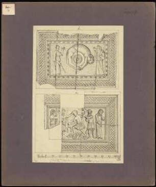 Dom Santa Maria Assunta und Santa Fosca, Torcello: 2 Ansichten eines mythologischen Reliefs am Ambon, von 1008