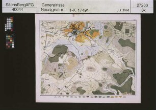 Geologische und Grubenrevierkarte des Kohlenbeckens von Teplitz- Dux- Brüx [Teplice- Duchcov- Most] in Böhmen