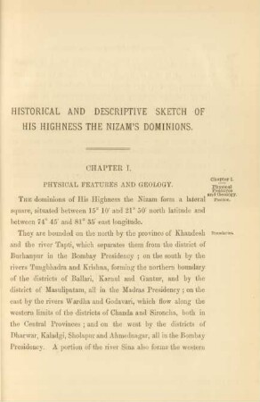 Chapter I. Physical features and geology