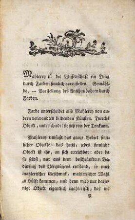 Betrachtungen über Mahlerey, Ton- und Bildhauerkunst