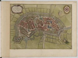 Vogelschauplan von Osnabrück, kolorierter Kupferstich, 1633 : Osnabrvga, vel Aureliopolis, a conditore ... / [Stecher Wenzel Hollar],, [1633]. - 1 Vogelschauplan. : mehrfarb ; 48,0 x 35,0 cm. - Als Grundlage diente vermutlich die 1572 angefertigte erste topographisch exakte Osnabrücker Stadtansicht von Georg Braun (1541-1622) und Franz Hogenberg (1540-1590). - vgl. http://www.osnabrueck.de/16490.asp
