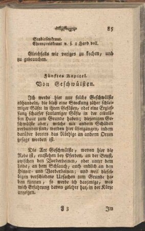 Fünftes Kapitel. Von Geschwülsten