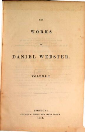 The works of Daniel Webster. 1