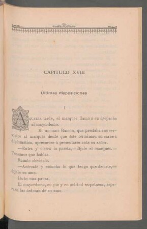 Capítulo XVIII - Últimas disposiciones