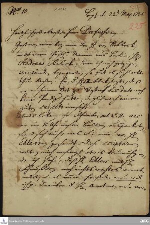 Brief von Heinrich Julius Elers an August Hermann Francke.