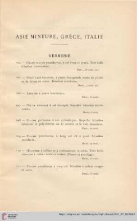 Asie Mineure, Grèce, Italie (Nr. 104 - 230)