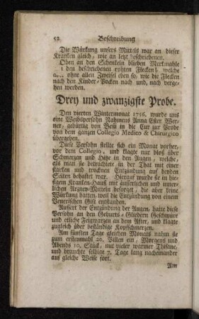 Drey und zwanzigste Probe.