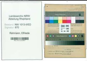 Entnazifizierung Elfriede Rehmann , geb. 12.07.1895 (Lehrerin)