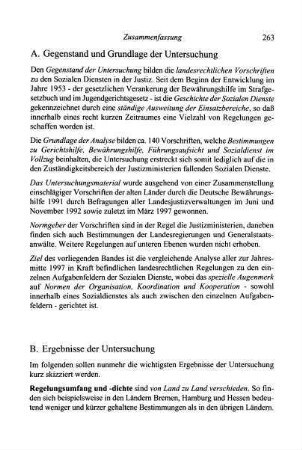 263, A. Gegenstand und Grundlage der Untersuchung