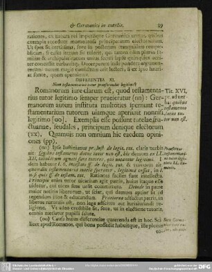 Differentia XI. Num testamentarius tutor praeferendus legitimo?