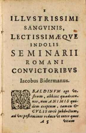 Jacobi Bidermani E Societate Jesu Ubaldinus Sive De Vita & Indole Antonii Mariae Ubaldini Urbinatis, Monteae Comitis Breviarium