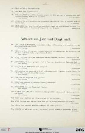 Arbeiten aus Jade und Bergkristall (Nr. 228-236l)