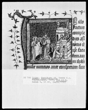 Perikopenbuch des Erzbischofs Kuno von Falkenstein: Christus im Gespräch