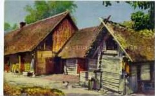 Strohgedeckten Hütten im Spreewald