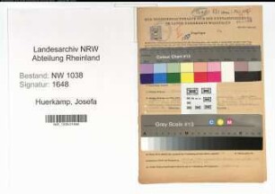 Entnazifizierung Josefa Huerkamp , geb. 07.12.1906 (Krankenschwester)