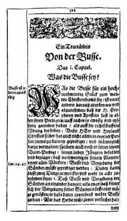 Das I. Capitel. Was die Busse sey?