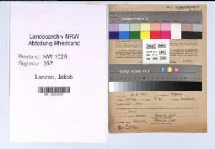 Entnazifizierung Jakob Lenzen , geb. 26.07.1883 (Justizangestellter)