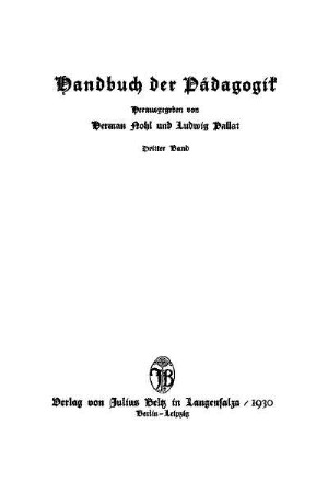 3: Allgemeine Didaktik und Erziehungslehre
