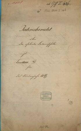 Jahres-Bericht der Königlichen Lateinschule in Lindau i.B. : für das Schuljahr .... 1866/67