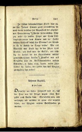 Zehntes Kapitel. Eifersucht