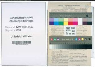 Entnazifizierung Wilhelm Unterfeld , geb. 02.07.1896 (Angestellter)
