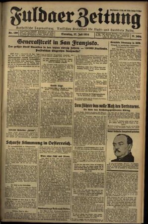 Ausgabe vom Dienstag, den 17. Juli 1934.