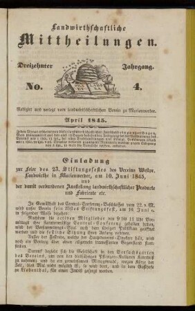 Dreizehnter Jahrgang. No. 4.
