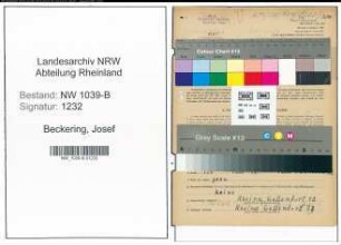 Entnazifizierung Josef Beckering , geb. 24.04.1907 (Polizist)