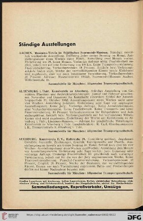 Ständige Ausstellungen