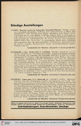 Ständige Ausstellungen