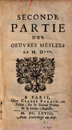 Oeuvres meslées de Mr. de Saint-Evremont, 2