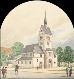 Katholische Garnisonskirche, Hannover: Perspektivische Ansicht, III. Vorschlag