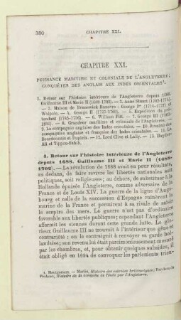 Chapitre XXI. Puissance martime et coloniale de l'Angleterre; conquêtes des Anglais aux Indes orientales