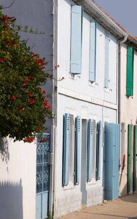 Frankreich. Poitou Charentes. Maritime. Ile de Re. Ile de Re. Ars en Re. Typische Hauszeile