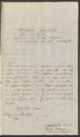 Brief von Ignaz Döllinger an Regensburgische Botanische Gesellschaft